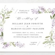 Delicate Lilac Wedding Invitations Amethyst Signature No