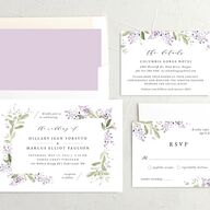 Delicate Lilac Wedding Invitations Amethyst Signature No