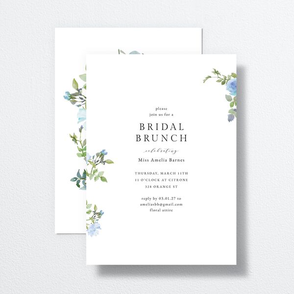Minimal Floral Bridal Shower Invitations  Ocean Signature Standard