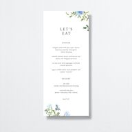 Minimal Floral Menus Ocean Signature
