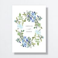 Minimal Floral Wedding Invitations Ocean Signature No Standard