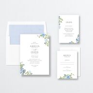 Minimal Floral Wedding Invitations Ocean Signature No Standard