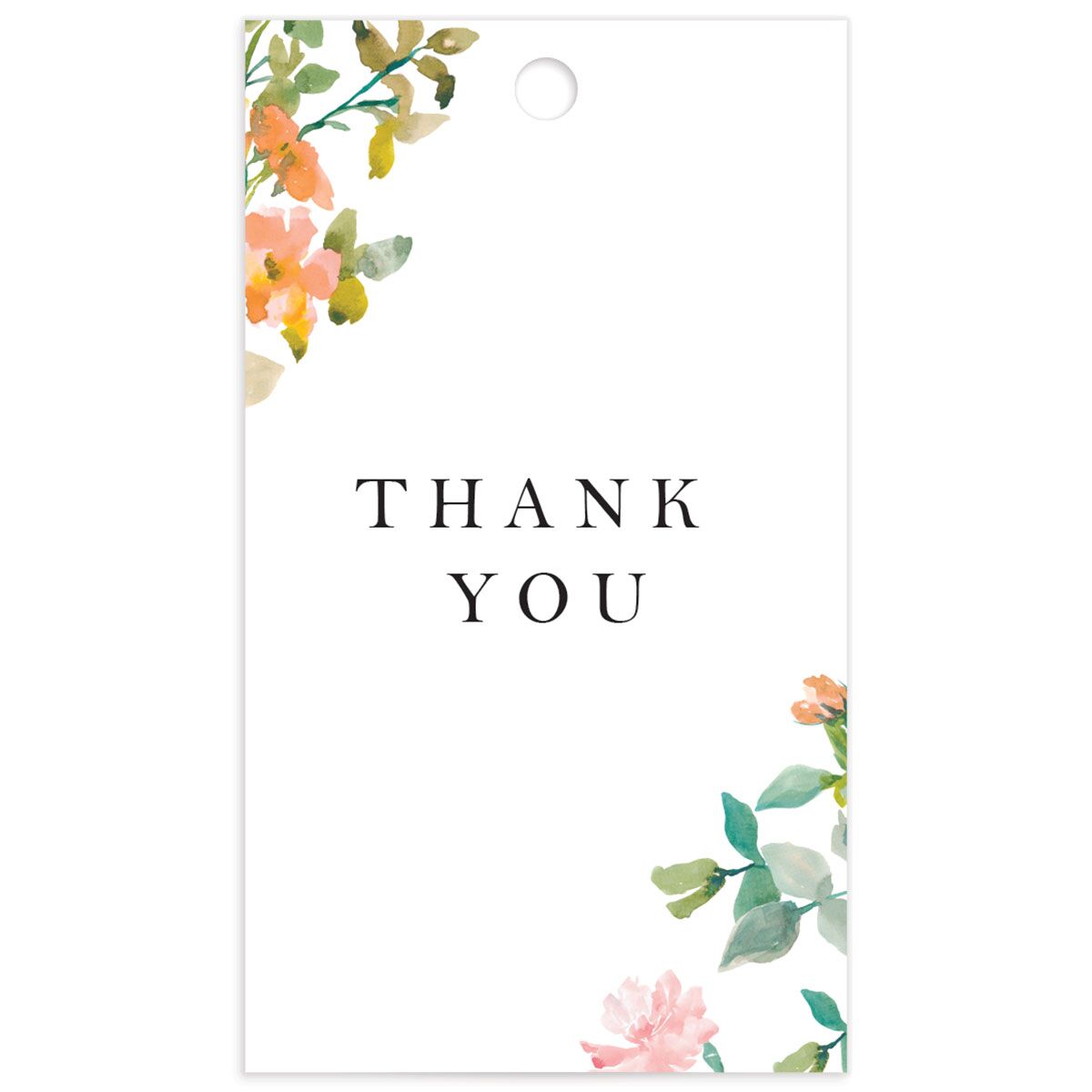 Simple Blossom Favor Gift Tags front