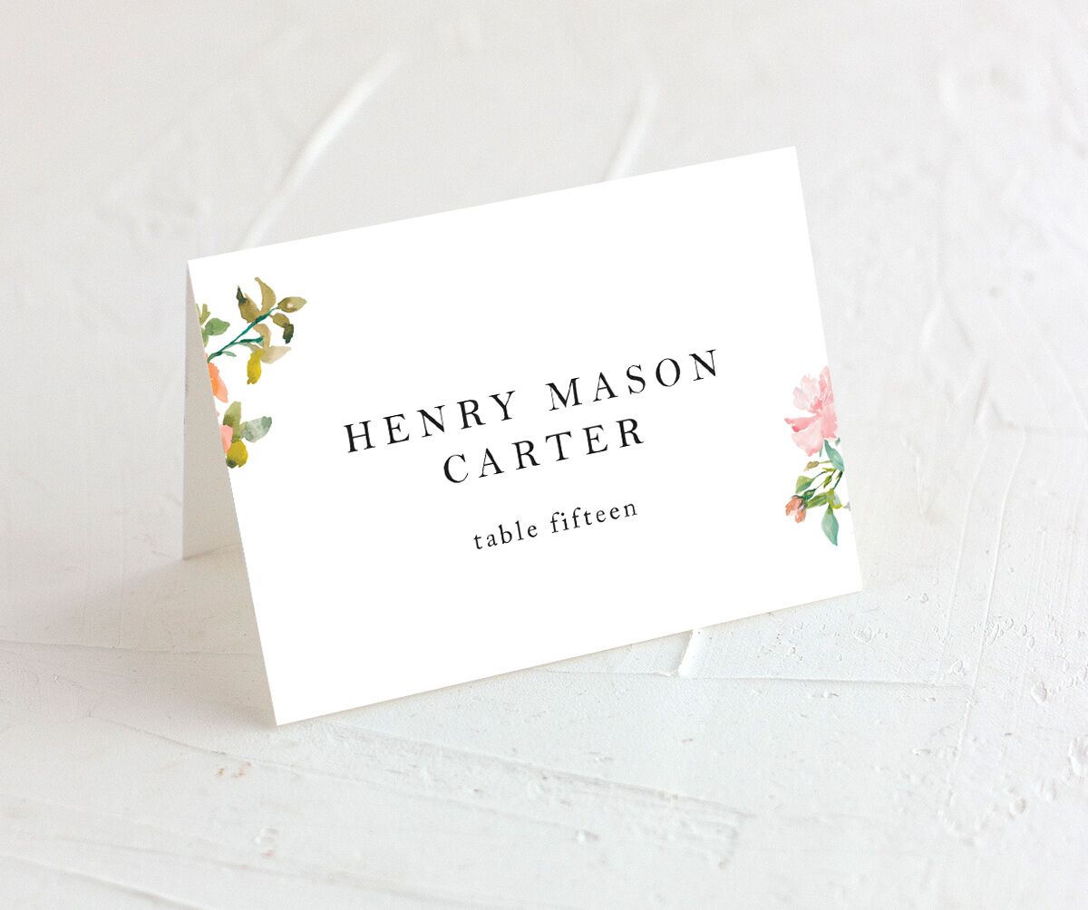 Simple Blossom Place Cards front