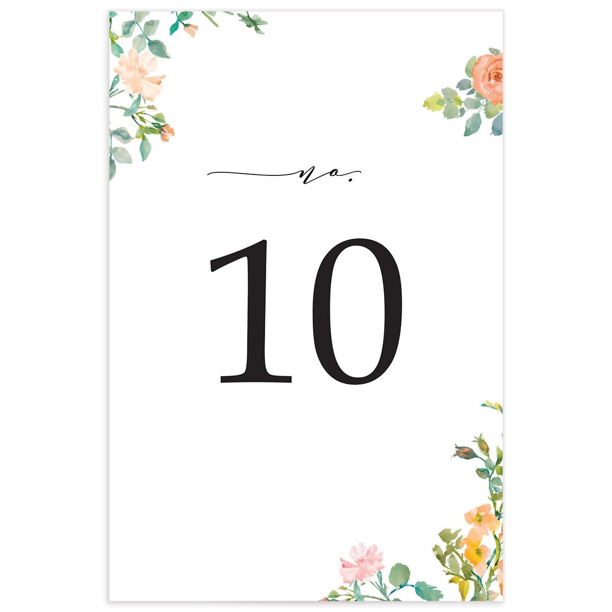 Simple Blossom Table Numbers front