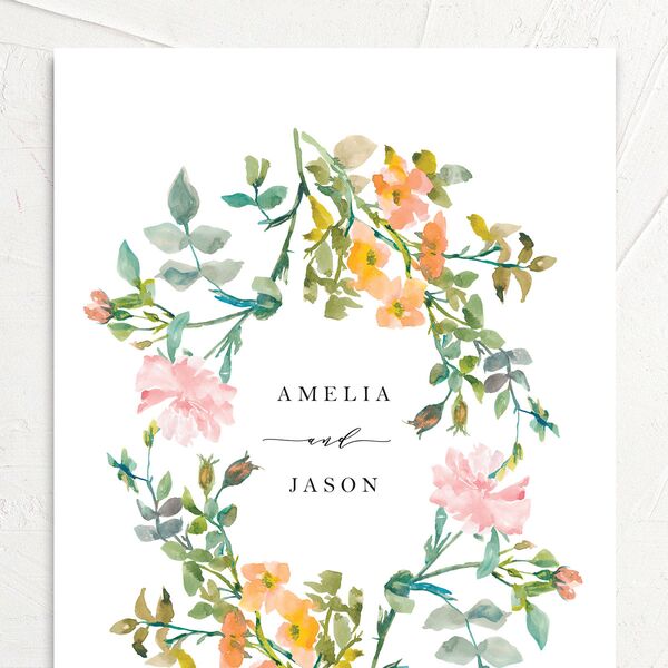 Simple Blossom Wedding Invitations Pumpkin Signature No