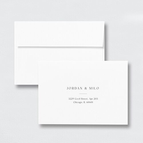 Vintage Peony Wedding Response Card Standard Envelopes White Standard Pure White Return Address