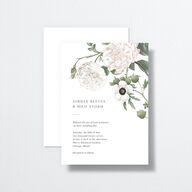 Vintage Peony Wedding Invitations Pure White Signature No