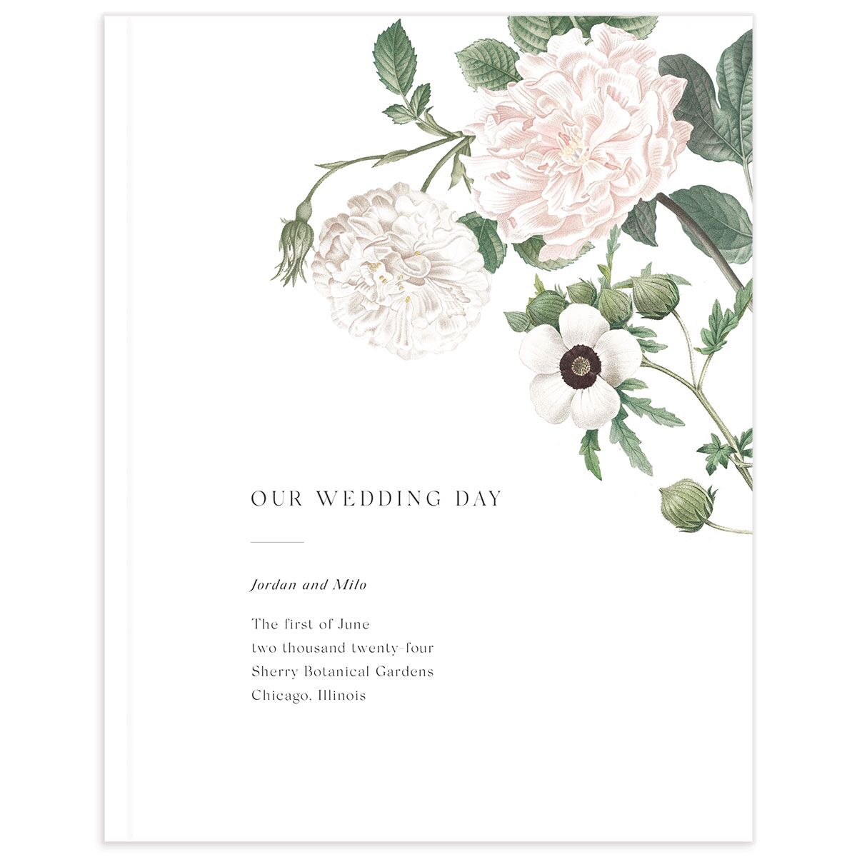 Classic Blossom Wedding Guest Book