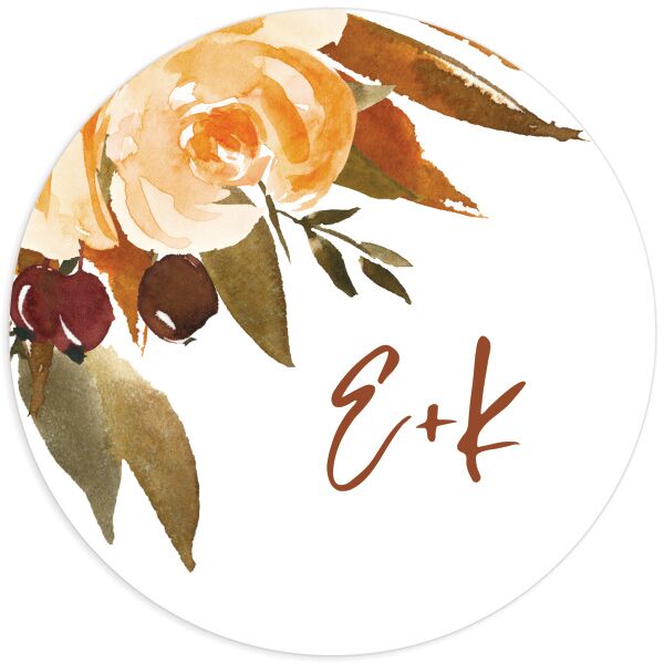 Fall Foliage Wedding Stickers