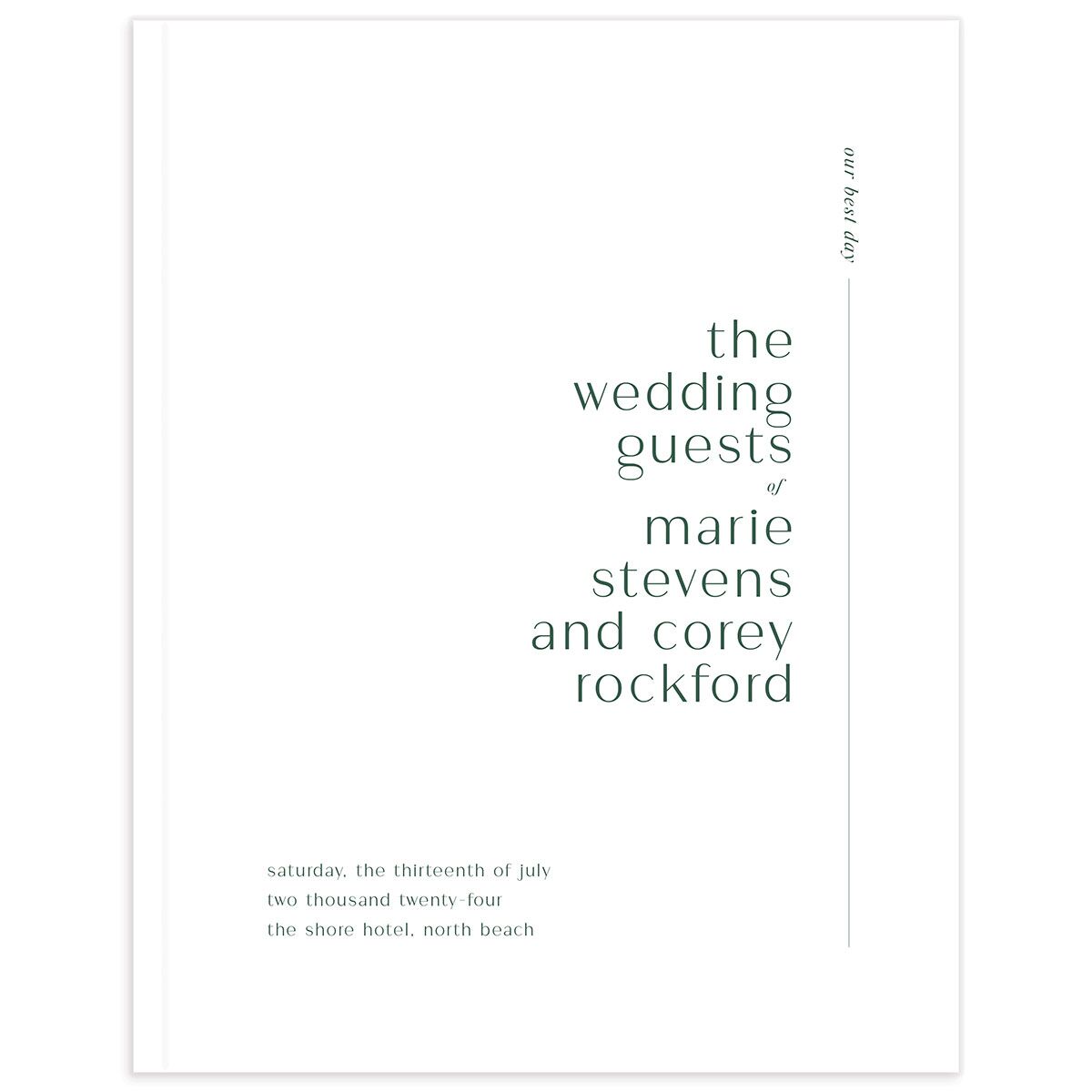 Aligned Wedding Guest Book
