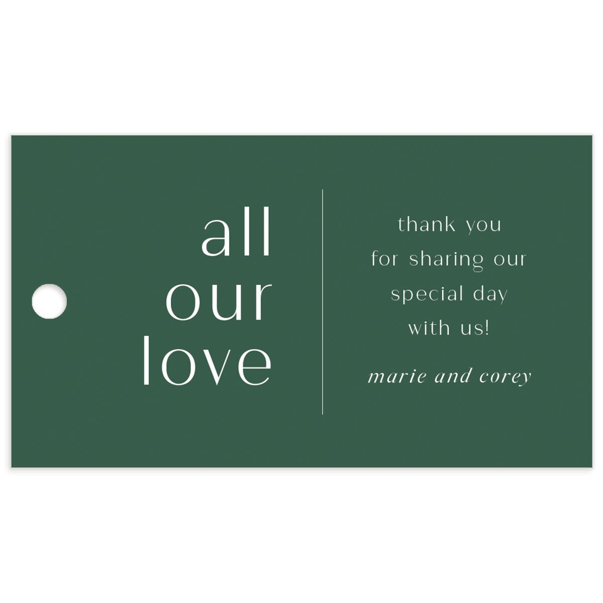 Aligned Favor Gift Tags