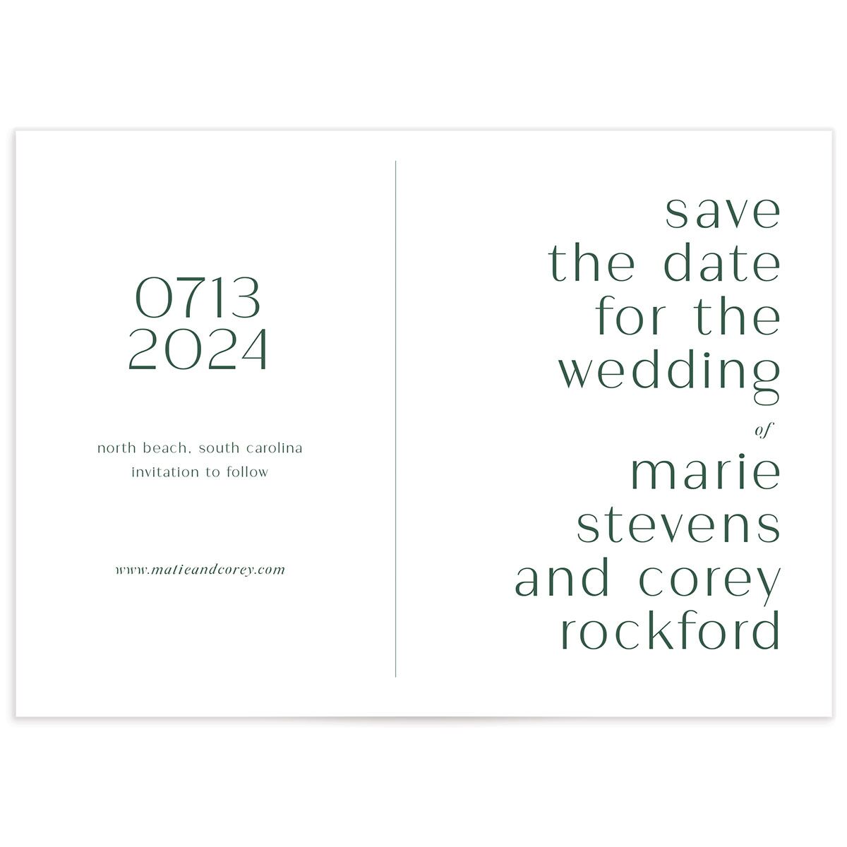 Aligned Save The Date Cards
