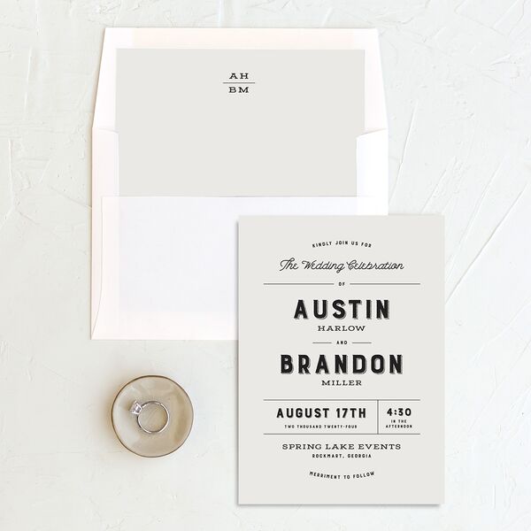 Rustic Typography Standard Envelope Liners Standard Champagne