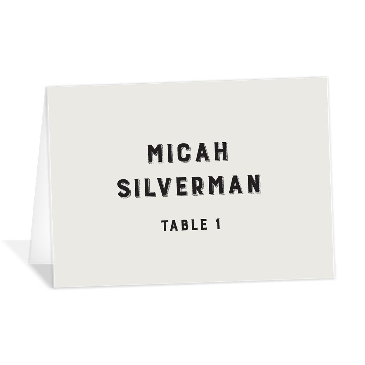 Rustic Typography Place Cards