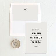 Rustic Typography Save The Date Cards Champagne Signature smooth No