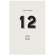Rustic Typography Table Numbers Champagne Signature