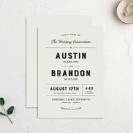 Rustic Typography Wedding Invitations Champagne Signature Blank No