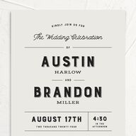 Rustic Typography Wedding Invitations Champagne Signature Blank No