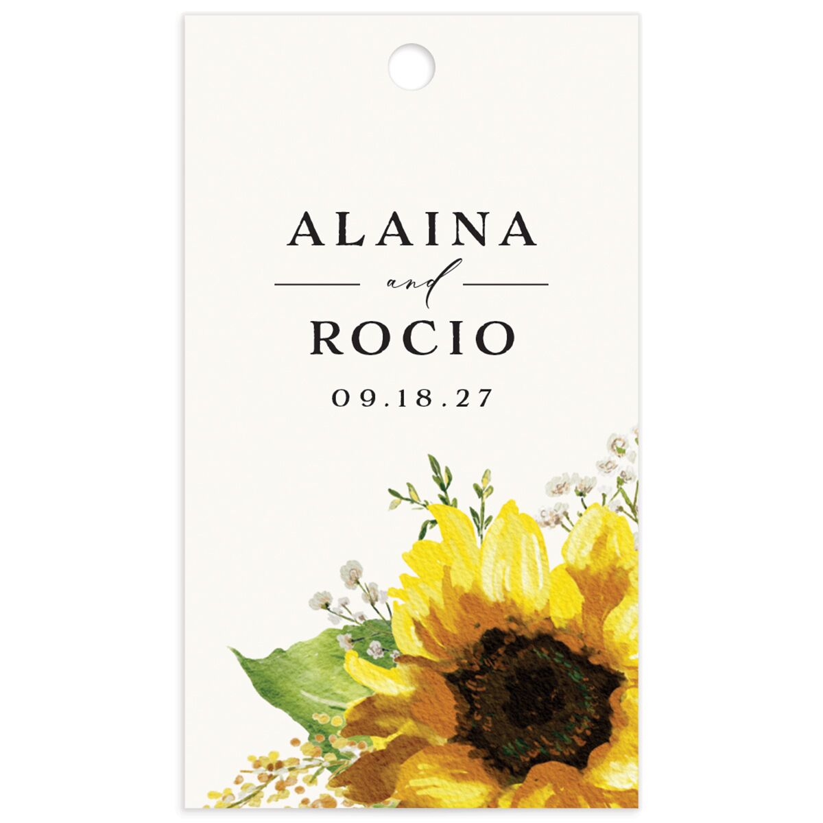 Rustic Sunflower Favor Gift Tags