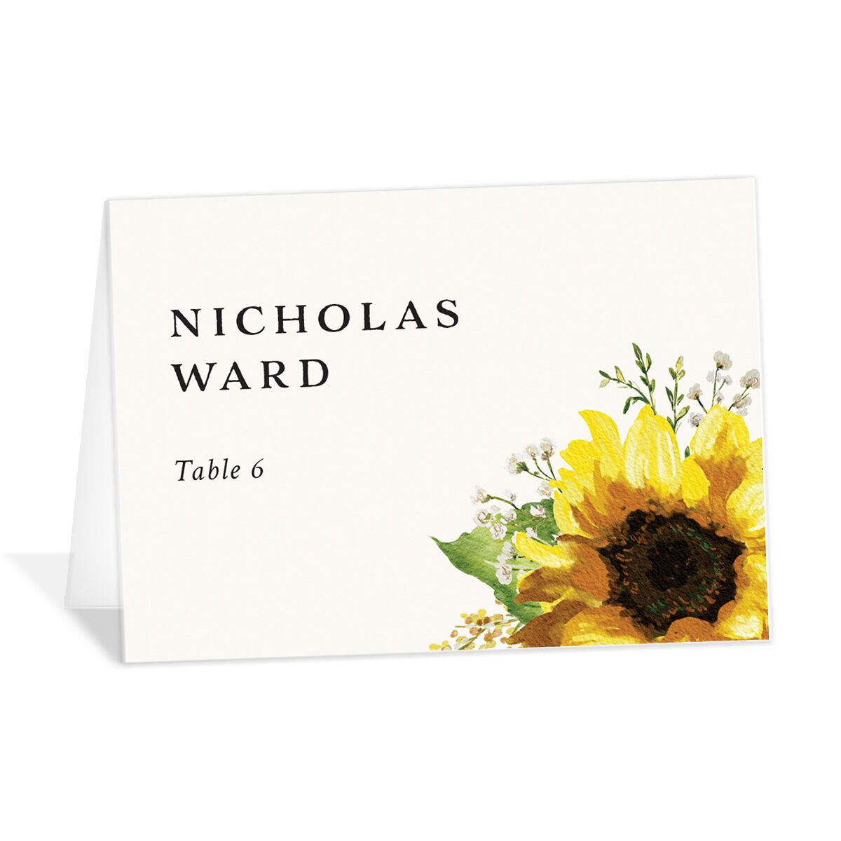 Rustic Sunflower Place Cards