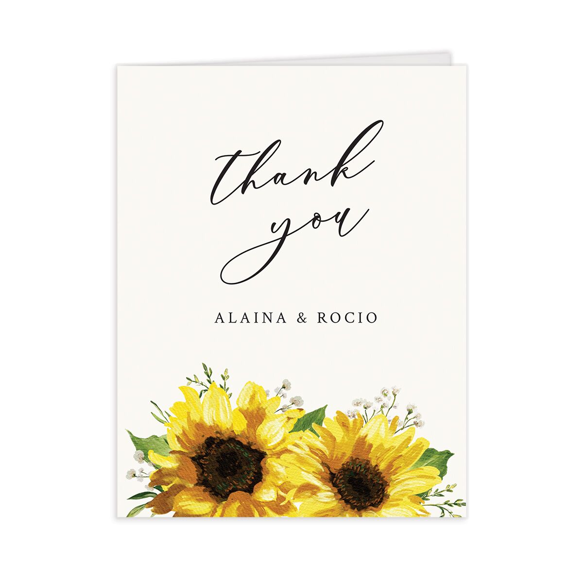 Rustic Sunflower Thank You Cards
