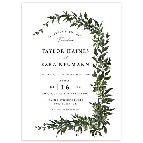 Classic Bold Wedding Invitations - Green