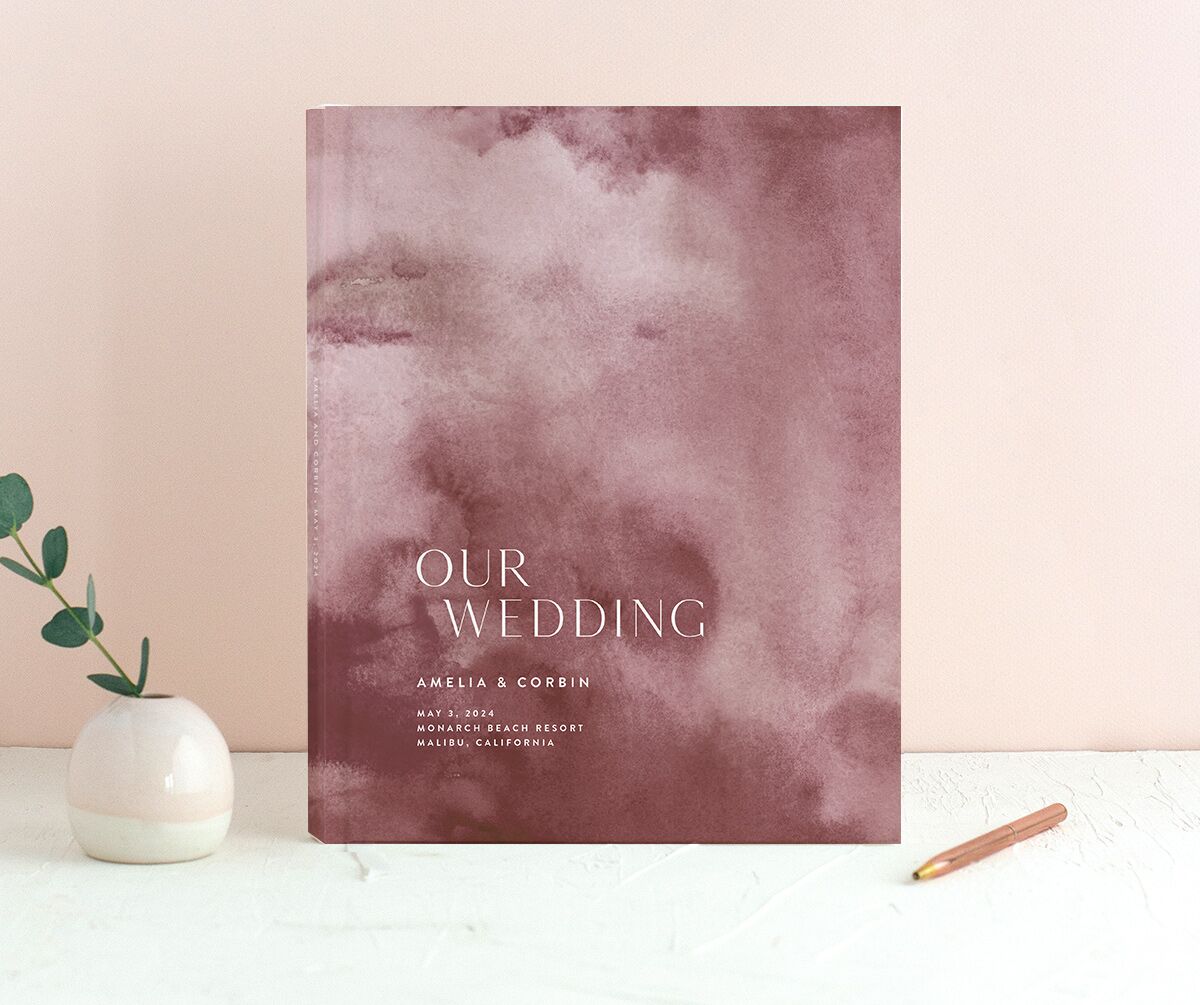 Elegant Ethereal Wedding Guest Book front