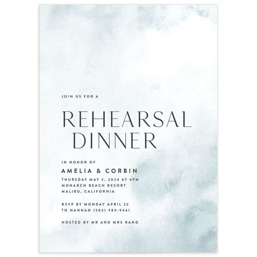 Elegant Ethereal Rehearsal Dinner Invitations - 