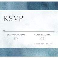 Elegant Ethereal Wedding Response Cards Sapphire Signature