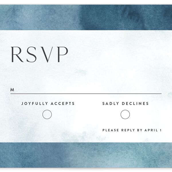 Elegant Ethereal Wedding Response Cards Sapphire Signature