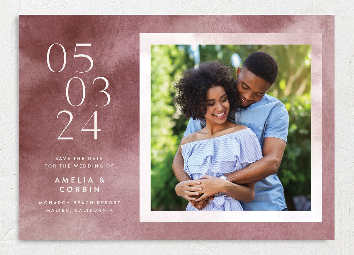 Elegant Ethereal Save The Date Cards front