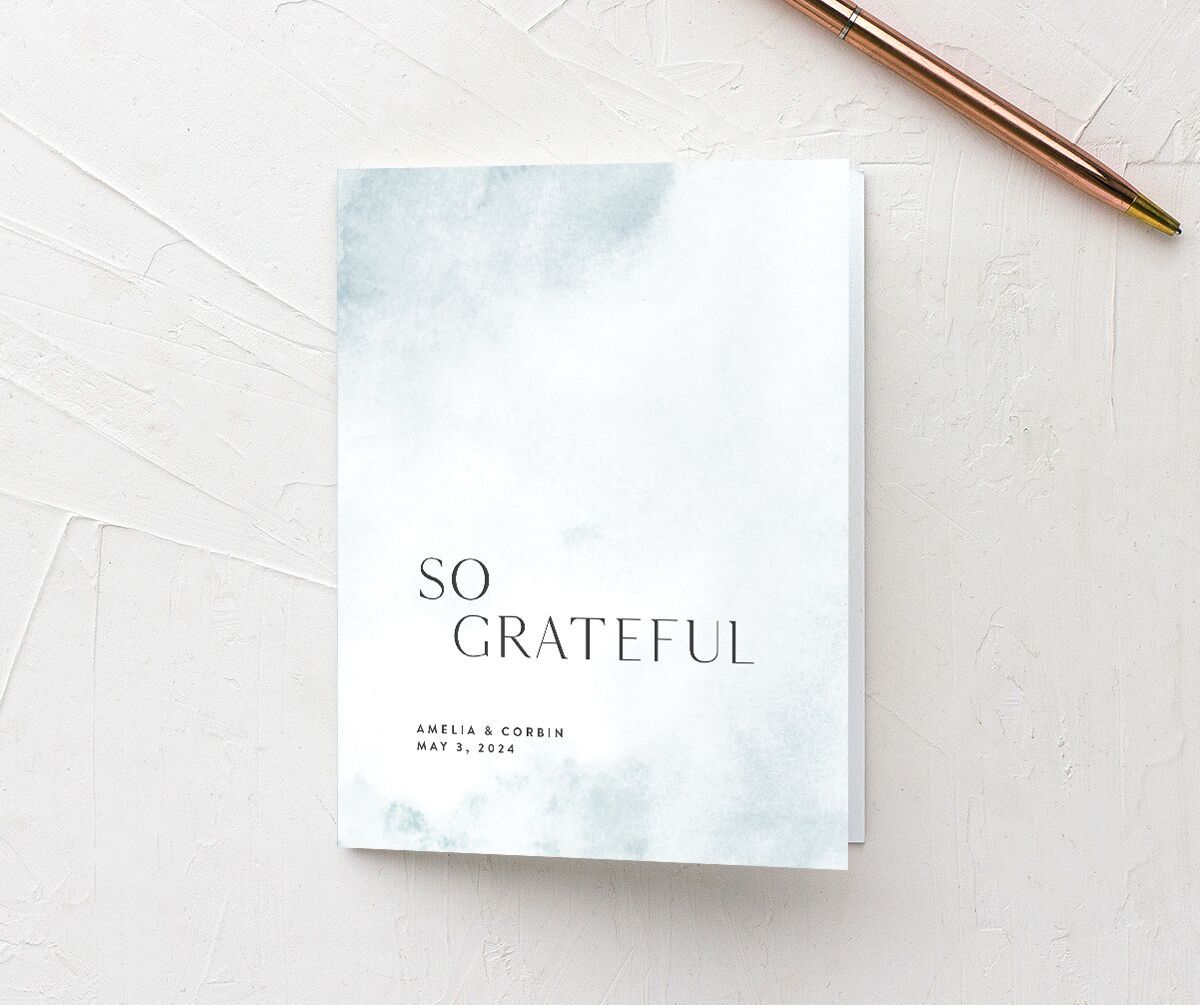 Elegant Ethereal Thank You Cards Sapphire
