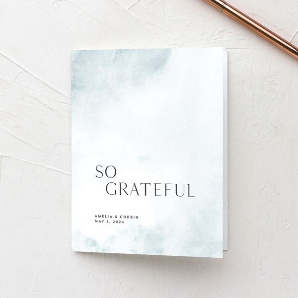 Elegant Ethereal Thank You Cards Sapphire