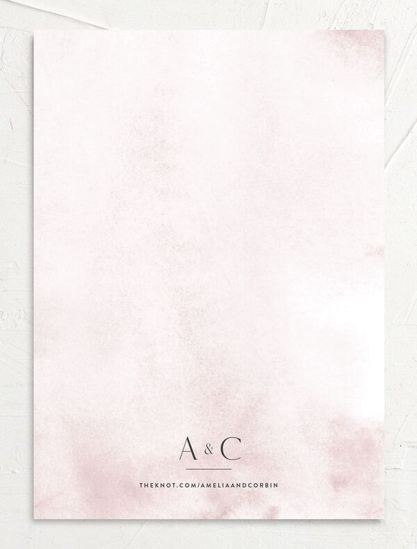 Elegant Ethereal Wedding Invitations back