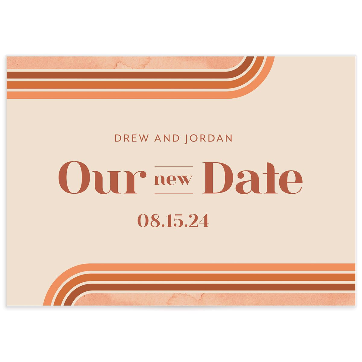 Retro Watercolor Change the Date Cards