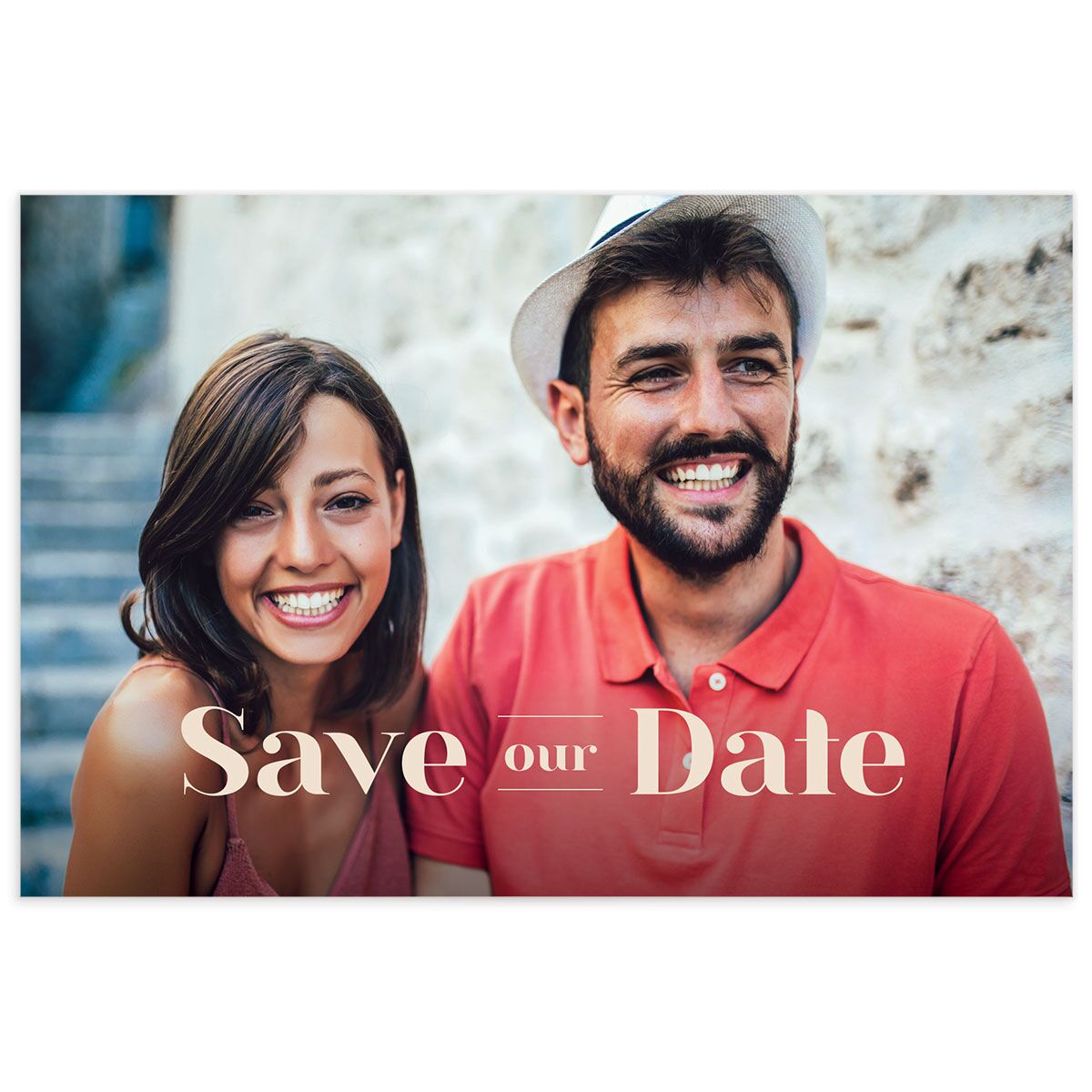 Retro Watercolor Save The Date Postcards