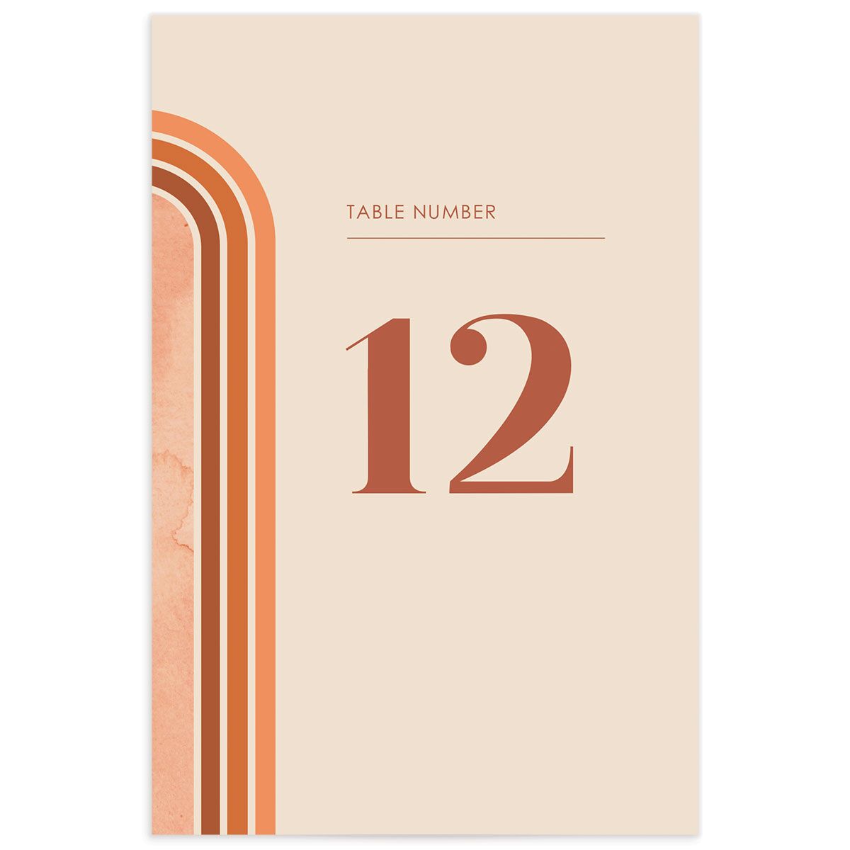 Retro Watercolor Table Numbers