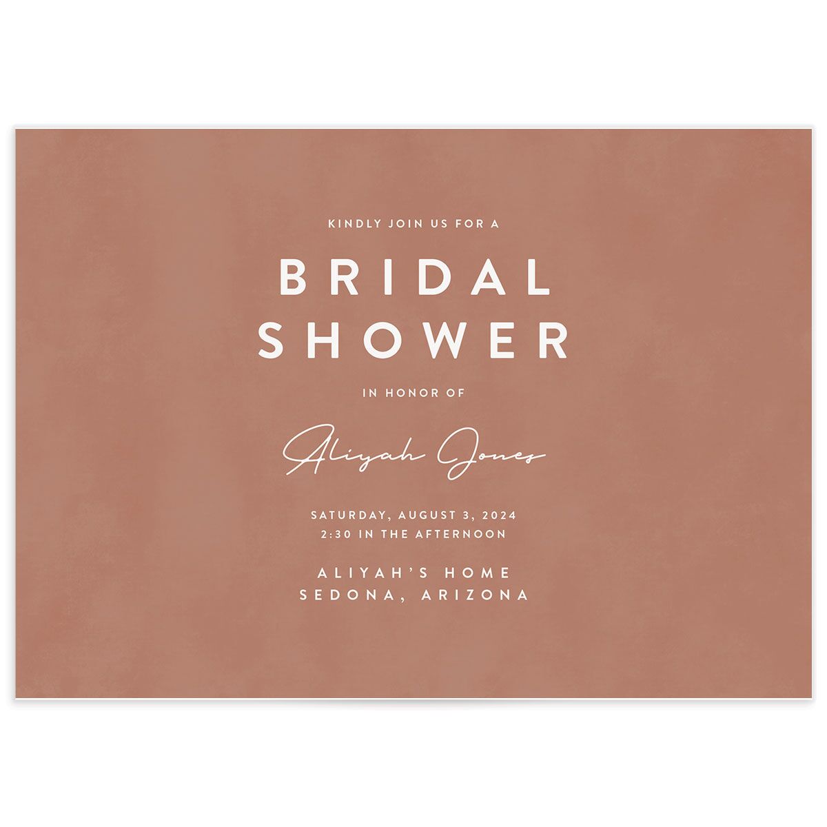 Abstract Hills Bridal Shower Invitations