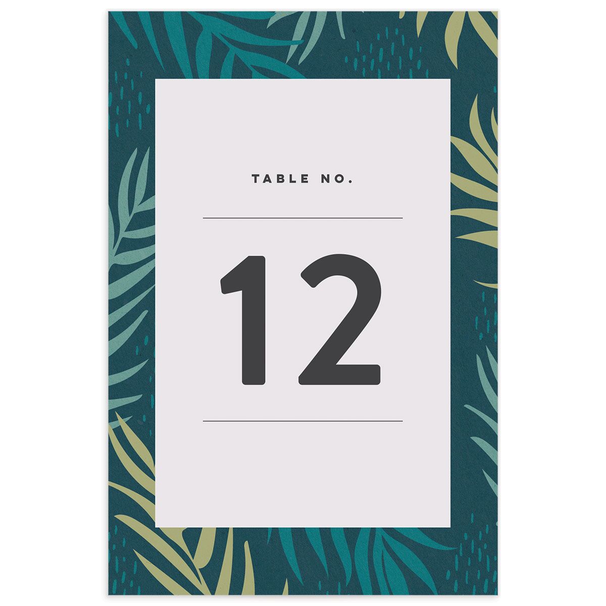 Modern Palm Table Numbers