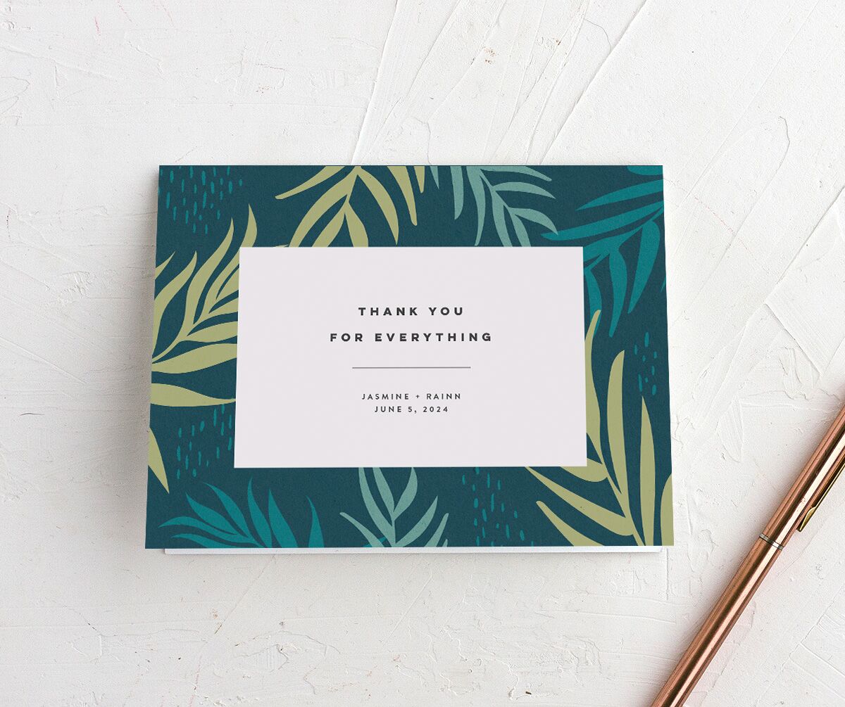 Modern Palm Thank You Cards — view 1
