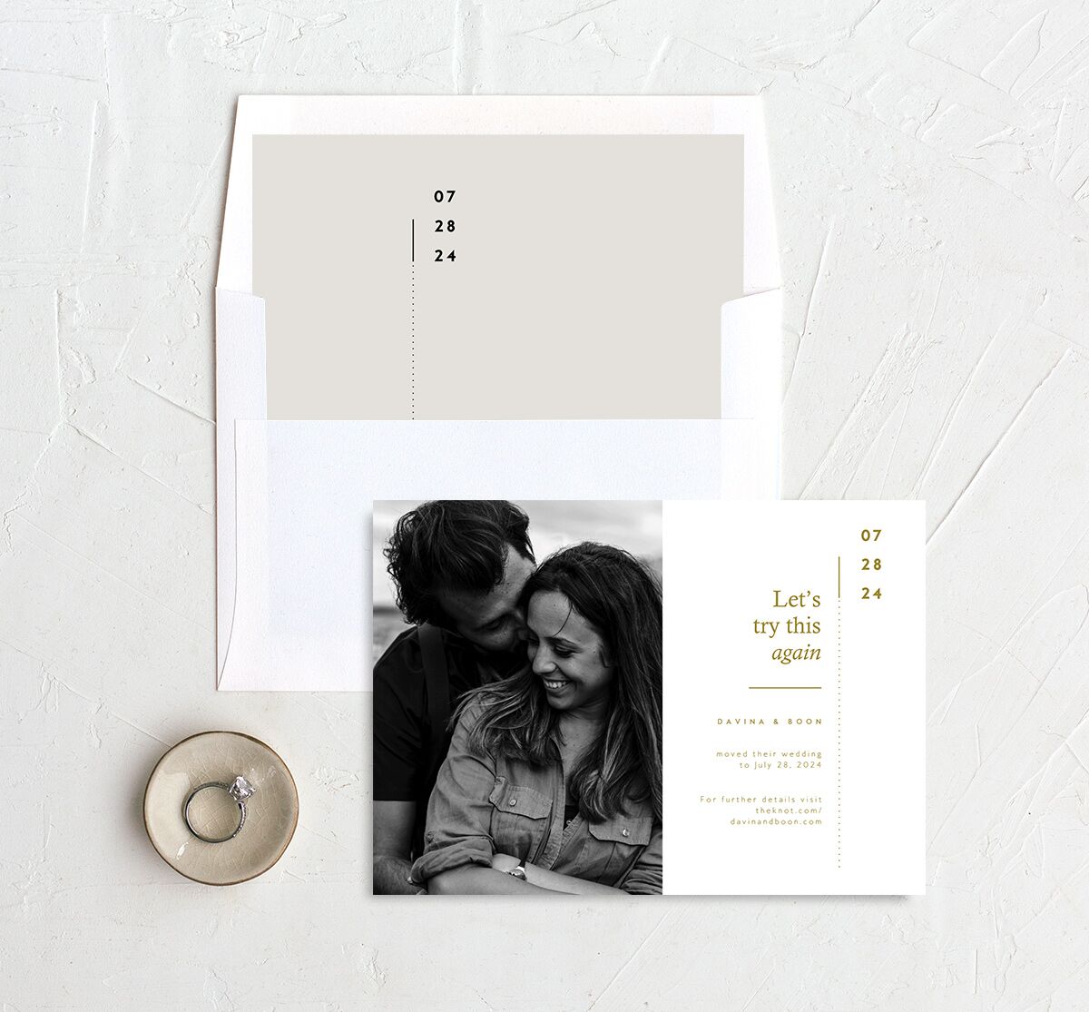 Simply Together Change the Date Cards envelope-and-liner in green