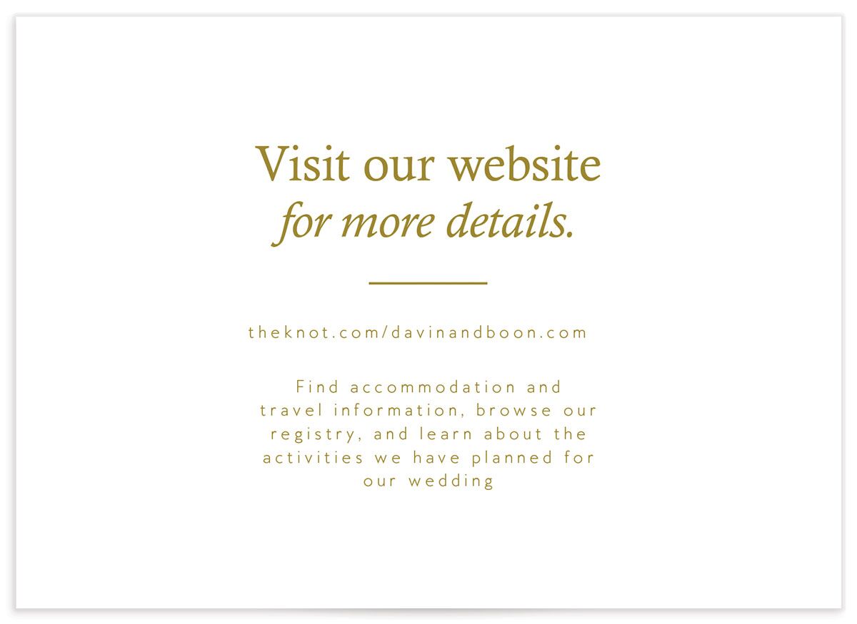 Simply Together Wedding Enclosure Cards front