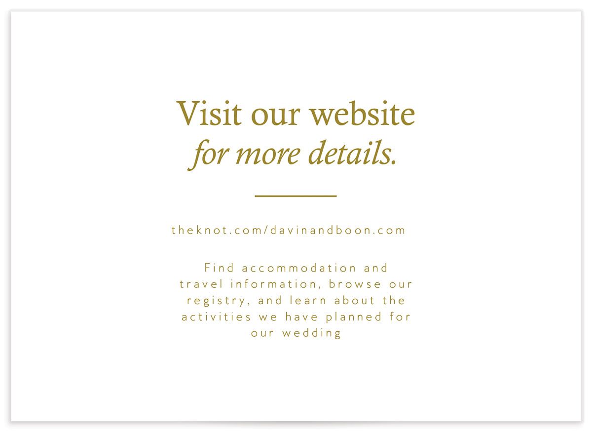 Simply Together Wedding Enclosure Cards front in green