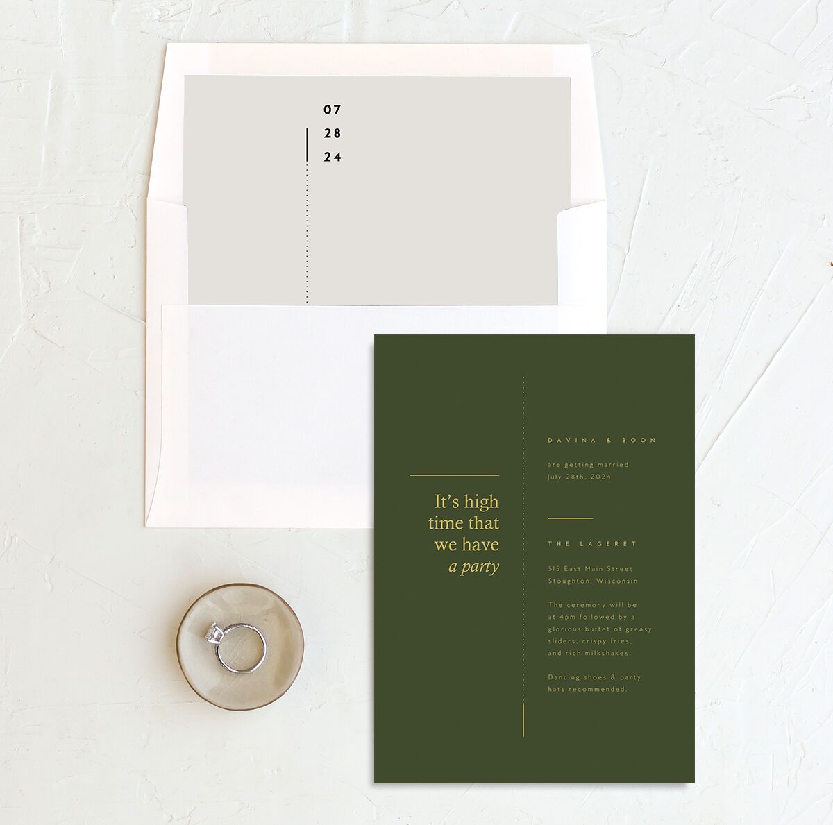 Simply Together Standard Envelope Liners envelope-and-liner in green