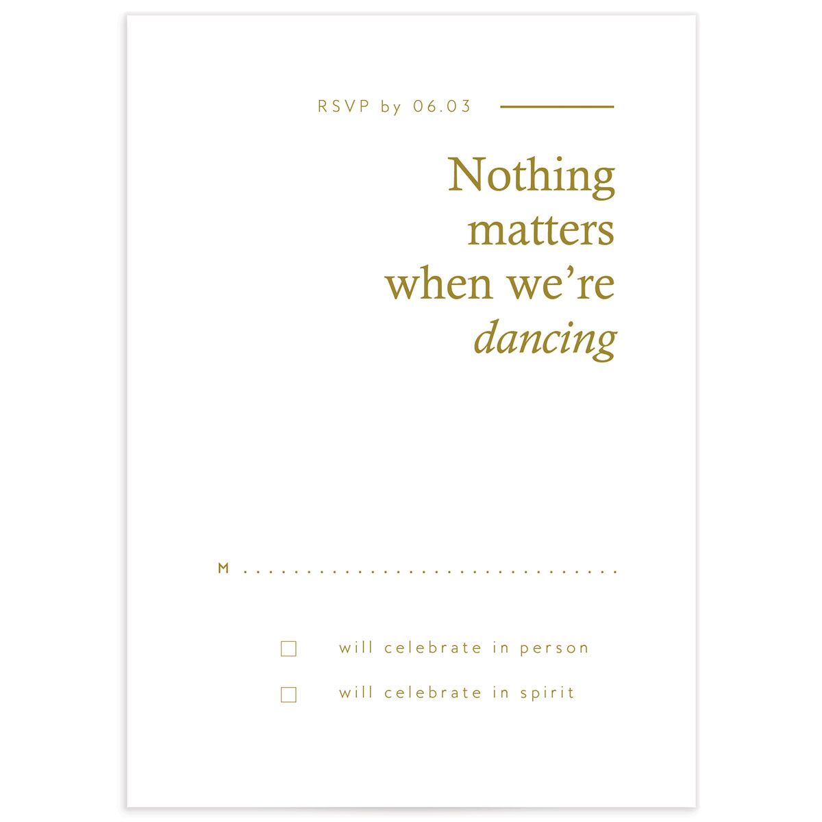 Simply Together Wedding Response Cards front in green