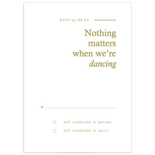 Simply Together Wedding Response Cards front
