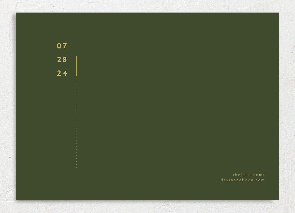 Simply Together Save The Date Cards back in green