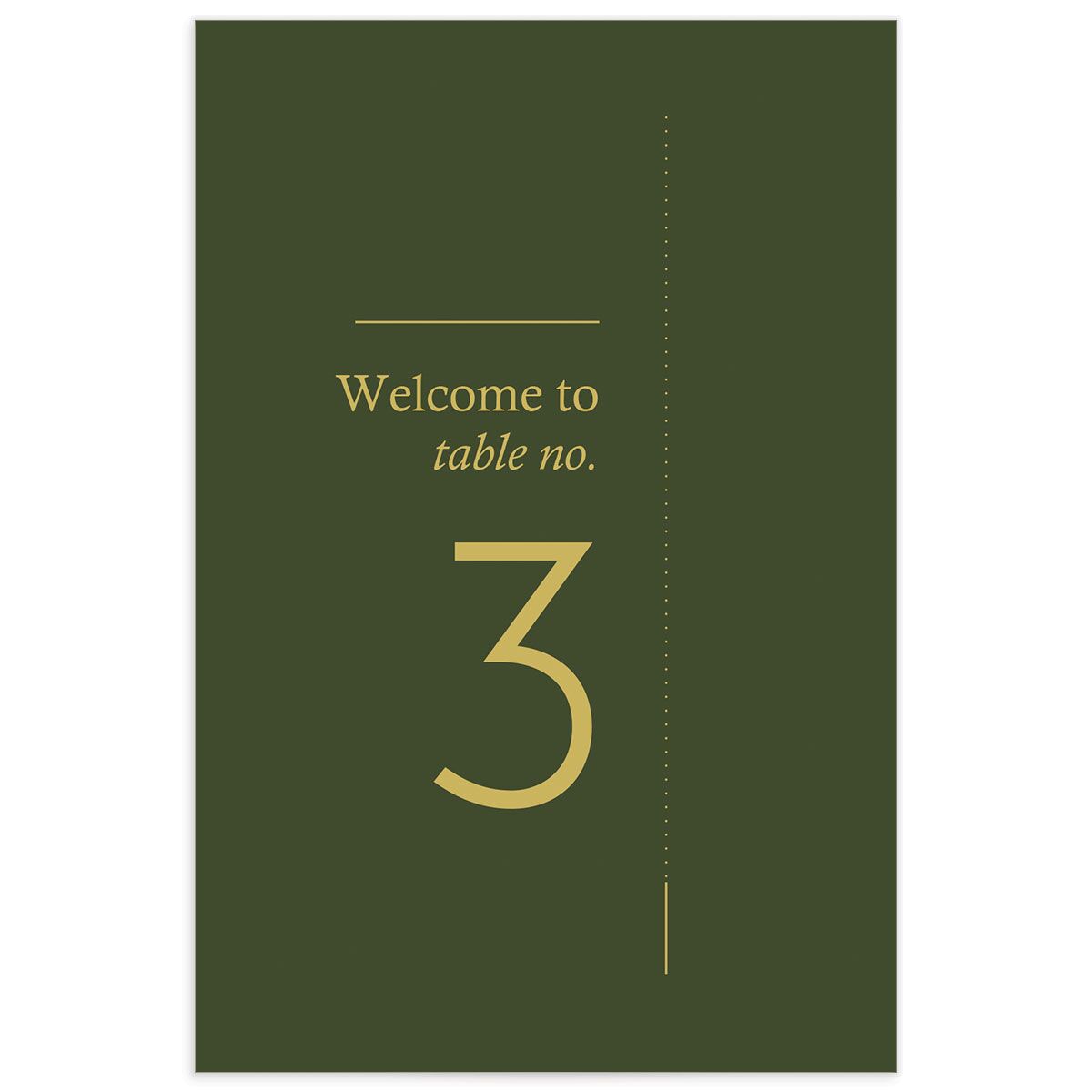 Simply Together Table Numbers front in green