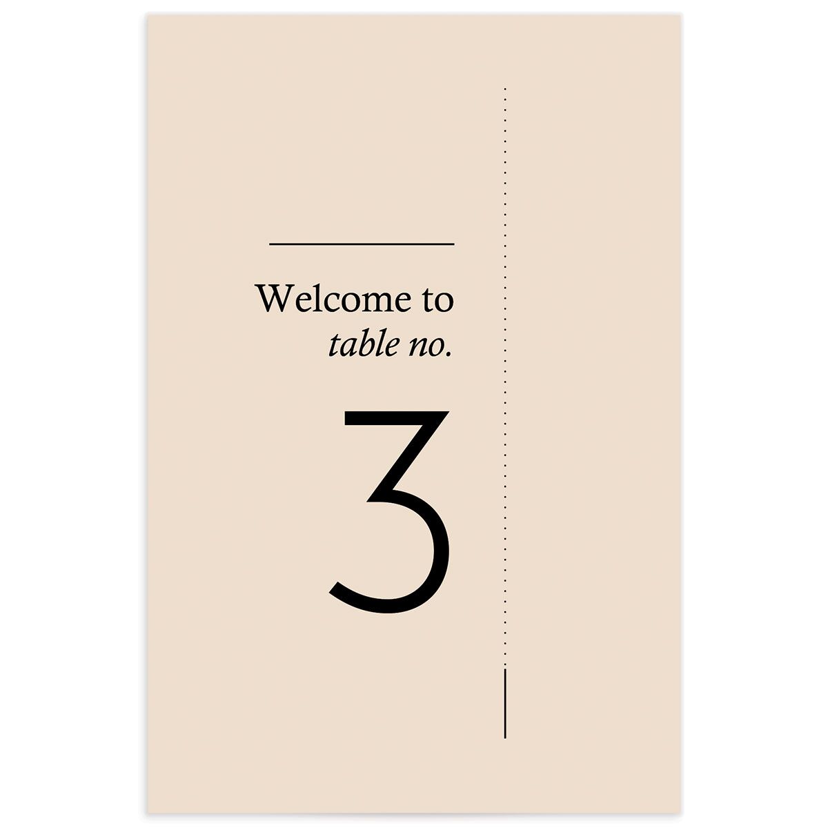 Simply Together Table Numbers Sand Signature